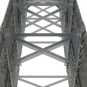 vidaXL Ζαρντινιέρα Ασημί 224x40x68 εκ. Γαλβανισμένος χάλυβας