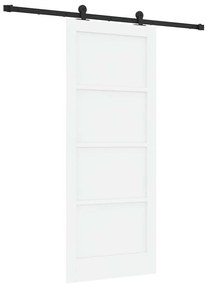 vidaXL Σετ Συρόμενης Πόρτας Λευκό και μαύρο 83 x 202 εκ.