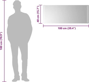 vidaXL Καθρέφτης Μπάνιου με LED 100x40 εκ.