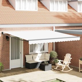 vidaXL Αυτόματη Αναδιπλούμενη Κάλυψη Λευκή 400x300 cm