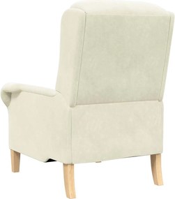 vidaXL Πολυθρόνα Κρεμ Βελούδο