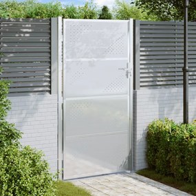 vidaXL Πόρτα Περίφραξης Κήπου 100 x 200 εκ. από Ανοξείδωτο Ατσάλι