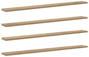 vidaXL Δίσκος Βιβλιοθήκης 4 pcs Καφέ 100 x 40 x 1.5 εκ. Μοριοσανίδα