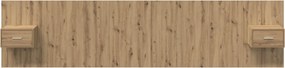 vidaXL Κεφαλή κρεβατιού με κομοδίνο 3 pcs Artisan Oak