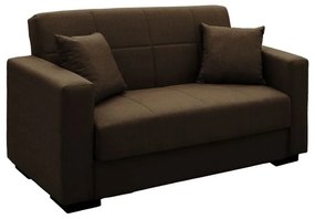 Καναπές-κρεβάτι με αποθηκευτικό χώρο διθέσιος Vox pakoworld καφέ ύφασμα 155x85x80εκ