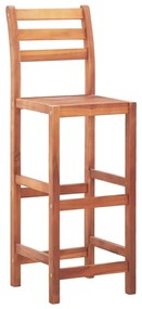 Καρέκλες Μπαρ 2 τεμ. από Μασίφ Ξύλο Ακακίας - Καφέ