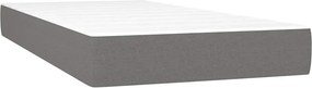 vidaXL Κρεβάτι Boxspring με Στρώμα Σκούρο Γκρι 120x190 εκ Υφασμάτιν