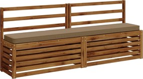 vidaXL Μαξιλάρια Πάγκου 2 Τεμαχίων VUGHT 2 pcs 100% Πολυεστέρας Taupe