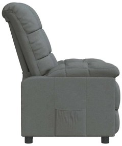 vidaXL Πολυθρόνα Ανακλινόμενη Σκούρο Γκρι Υφασμάτινη