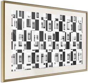 Αφίσα - Modern Public Housing - 45x30 - Χρυσό - Με πασπαρτού