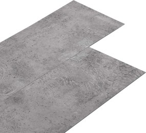 vidaXL Πλάκες Δαπέδου 36 pcs Καφέ Τσιμέντο 5,02 m² PVC