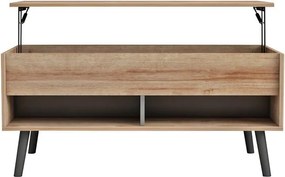 Τραπέζι σαλονιού Skyfi πολυμορφικό φυσικό-ανθρακί 100x60x45εκ 100x60x45 εκ.