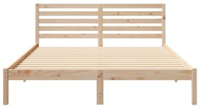vidaXL Σκελετός Κρεβατιού Καφέ 160 x 210 cm Μασίφ ξύλο πεύκου