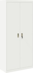 vidaXL Ντουλάπι αποθήκευσης Λευκός 90 x 40 x 200 εκ Ατσάλι