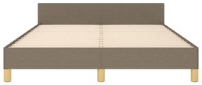 Σκελετός Κρεβατιού Χωρίς Στρώμα Taupe 140x190 εκ. Υφασμάτινο - Μπεζ-Γκρι