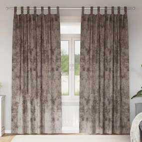 vidaXL κουρτίνες βελούδου 2 τεμ με μάτια Καφέ 245x140 εκ.