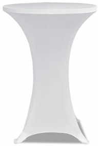 Κάλυμμα Τραπεζιού Stretch 2 τεμ. Λευκό Ø 70 εκ.