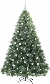 vidaXL Τεχνητό Χριστουγεννιάτικο Δέντρο Πράσινο 210 cm ΠΕ και PVC
