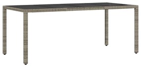 vidaXL Σέτ φαγητού για κήπο 7 pcs Γκρι συνθετικό ρατάν