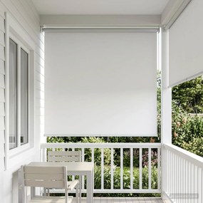 vidaXL Ρολό Κουρτίνα UV Προστασία Λευκό 120 x 230 cm Πολυεστέρας