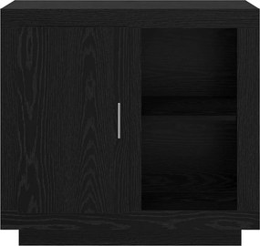 vidaXL Πλαϊνό γραφείο Μαύρη Οξυά 80 x 40 x 75 εκ. Επεξεργασμένο ξύλο