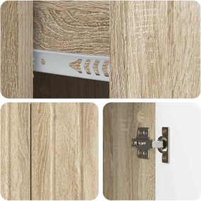 vidaXL Πλαϊνό γραφείο με συρτάρι Sonoma Δρυς 89 x 34,5 x 62 εκ.
