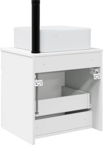 vidaXL Επιτοίχιος νιπτήρας βανίλιας Λευκό 49 x 41 x 63 εκ.