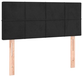 vidaXL Κρεβάτι Boxspring με Στρώμα Μαύρο 100x200 εκ. Βελούδινο