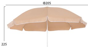 Ομπρέλα θαλάσσης Randall Μοκα 8 fiberglass ακτίνες 2.20μ