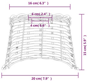 ΚΑΠΕΛΟ ΦΩΤΙΣΤΙΚΟΥ ΟΡΟΦΗΣ ΛΕΥΚΟ Ø20X15 ΕΚ. ΑΠΟ WICKER 364365