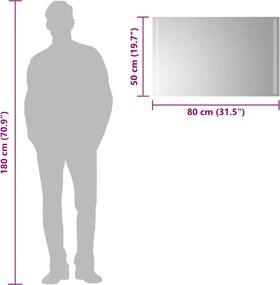vidaXL Καθρέφτης Μπάνιου με LED 80x50 εκ.