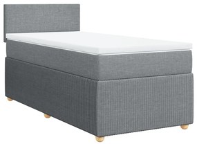 ΚΡΕΒΑΤΙ BOXSPRING ΜΕ ΣΤΡΩΜΑ ΑΝΟΙΧΤΟ ΓΚΡΙ 90X200 ΕΚ. ΥΦΑΣΜΑΤΙΝΟ 3289632