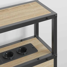 vidaXL Κεφαλάρι Αποθήκης με ράφι Sonoma Δρυς 120 cm Επεξεργασμένο ξύλο