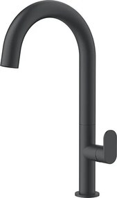 Orabella Oval 10462 Black Matt - Μπαταρία επιτραπέζιου νιπτήρα