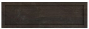 vidaXL Ράφι Τοίχου Σκούρο Καφέ 100x30x(2-6) εκ. Επεξ. Μασίφ Ξύλο Δρυός