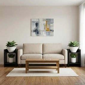 vidaXL Βάση φυτών 2 τεμ. Μαύρη Δρυς 30 x 30 x 40 cm Επεξεργασμένο Ξύλο