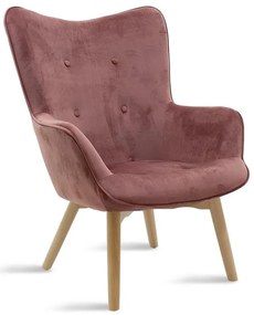 Πολυθρόνα Kido βελούδο χρώμα σάπιο μήλο 72x75x99 εκ.