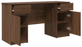 vidaXL γραφείο  Καφέ Δρυς 140x49x76 εκ Επεξεργασμένο ξύλο