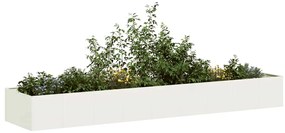 vidaXL Ζαρντινιέρα Λευκή 360x80x40 εκ. από Χάλυβα
