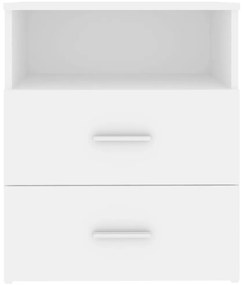 vidaXL Κομοδίνα 2 τεμ. Λευκά 50 x 32 x 60 εκ. από Επεξ. Ξύλο