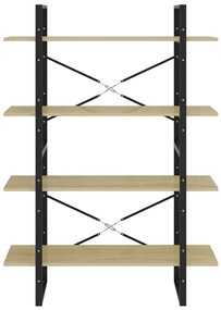 vidaXL Βιβλιοθήκη με 4 Ράφια Sonoma Δρυς 100x30x140 εκ από Επεξ. Ξύλο