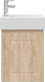 vidaXL Μονάδα μπάνιου με βρύση Sonoma Δρυς 45,5 x 22,5 x 84 εκ