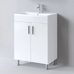 Έπιπλο Μπάνιου Πάγκος Με Νιπτήρα Skopelos 60 S3BSK060WH0 58x36x69/79cm White Πορσελάνη,Μελαμίνη