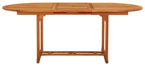 vidaXL Τραπέζι Κήπου 200 x 100 x 75 εκ. από Μασίφ Ξύλο Ευκαλύπτου
