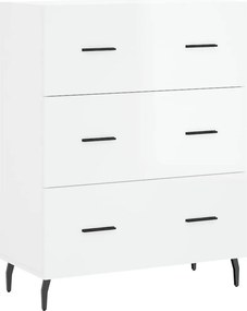 vidaXL Ντουλάπι Γυαλιστερό Λευκό 69,5x34x90 εκ. Επεξεργασμένο Ξύλο