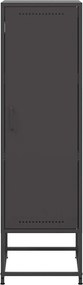 vidaXL Μπουφές Μαύρος 36x39x123 εκ. από Ατσάλι