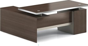 CONCEPT Γραφείο Αναστρέψιμη Γωνία, Απόχρωση Καρυδί - Μπεζ   1τμχ