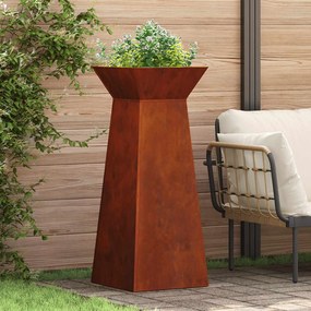 vidaXL Γλάστρα Πυλώνας 2 τμχ. Σκ rusty 40 x 40 x 100 cm