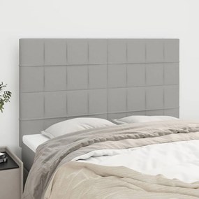 vidaXL Κεφαλάρι Ανοιχτό Γκρι 144x5x118/128 εκ. Ύφασμα