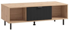 Coffee Table Vandea Artisan Oak - Black Matt 121x55x42 cm 121x55x42 εκ.